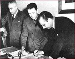 The contract for Alfa, 1950