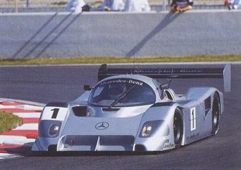 El Sauber Mercedes en carrera.